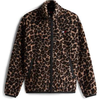 Tommy Hilfiger Women's 1/4 Zip Teddy Fleece - Leopard Aop