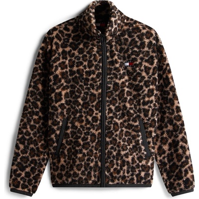 Tommy Hilfiger Women's 1/4 Zip Teddy Fleece - Leopard Aop