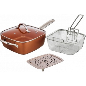 Voltz Тиган с капак Oliver Voltz OV51319H4, 24 х 24 х9.5 см. , 4.3 л. , Квадратен, С кошница, Кафяв - Код G9041 (G9041-3800237043842)