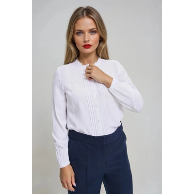 Moodo Дамска бяла блуза с висока яка Moodo Moodo | Byal | ЖЕНИ | XS