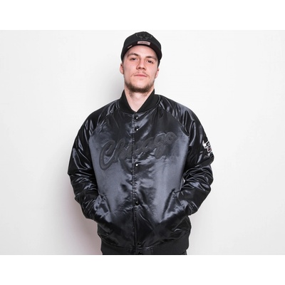 Mitchell & Ness New York Knicks Tough Season Satin Jacket Tonal Black