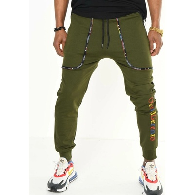 Pánské stylové tepláky DAVID Gerenzo army green