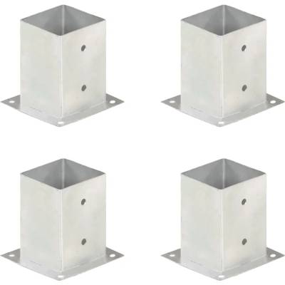 OMAXI Patka na sloupek 4 ks pozinkovaný kov 101 mm 833729