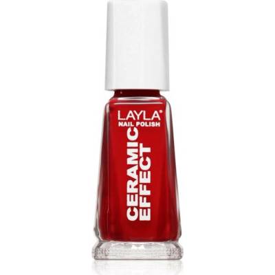 Layla Cosmetics Ceramic Effect lak na nehty odstín N.6 Milan Red 10 ml