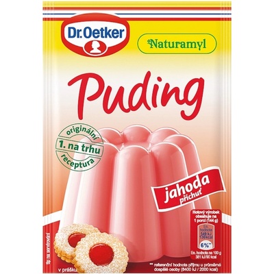 Dr. Oetker Naturamyl puding s jahodovou příchutí v prášku 37 g