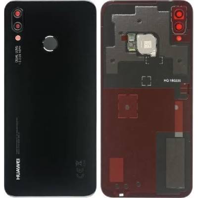 Huawei P20 Lite - Bateriový Kryt + Čtečka Otisku (Midnight Black) - 02351VPT, 02351VNT Genuine Service Pack, Black