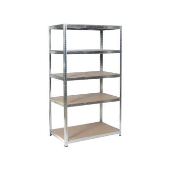 Carmen Метален стелаж Carmen CR-1021 - 190х100х40 см, до 65 кг на рафт - цинк