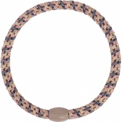 KKNEKKI Gumička do vlasů Kknekki Slim Steel grey / Taupe, měděná barva – Zboží Mobilmania