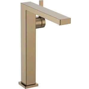 Hansgrohe Висок смесител за мивка Hansgrohe Tecturis E EcoSmart+ 240 Fine CoolStart, финиш брас брушван (73072140)