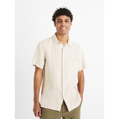 Celio Кремава мъжка ленена риза Celio Damarlin Celio | Byal | МЪЖЕ | S