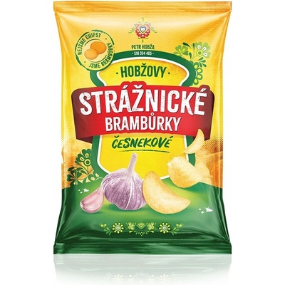 Stražnické Brambůrky chipsy s česnekem české 60 g