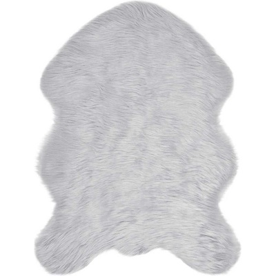 vidaXL Изкуствен овчи килим Tafalla Сив 80 x 120 cm Полиестер (42021542)