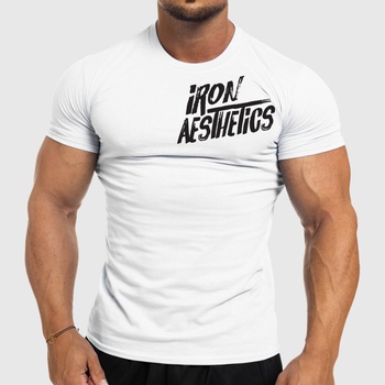 Iron Aesthetics pánske fitness tričko Splash biele