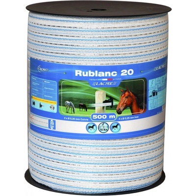 LACMÉ Francie Elektrická páska RUBLANC 20 mm pro elektrický ohradník Délka: 500 m