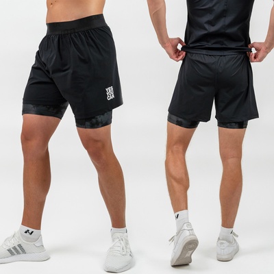Nebbia Kompresné kraťasy pánske 335 black