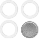 Sitká do kávovarov Bialetti 2 hliník sitko + silikonové tesnenie 3 ks