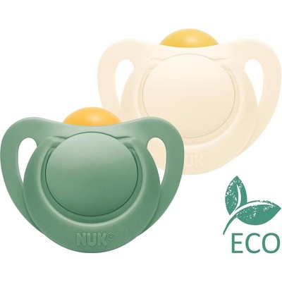 Nuk Nature dudlík latex 2 ks box zelená