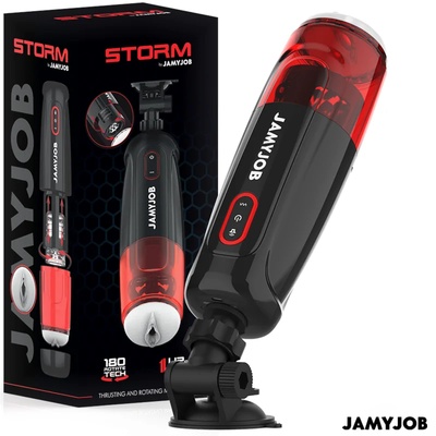 Мастурбатор с автоматични функции, въртене и тласъци - Jamyjob Storm (D-241559)