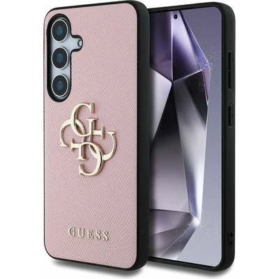 GUESS PU Grained 4G Metal Logo Back Cover за Samsung Galaxy S25+ Pink Guess | Lilav | ЖЕНИ | UNI