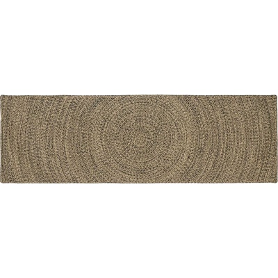 vidaXL Килим за площ Естествено и черно 80 x 300 cm юта (42010621)