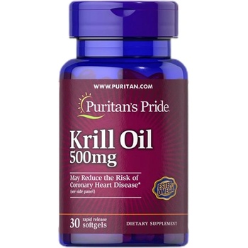 Image 1 of Puritan's Pride Krill Oil 500 mg [30 Гел капсули]