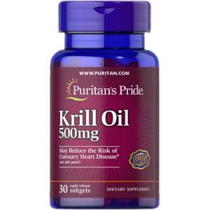 Puritan's Pride Krill Oil 500 mg [30 Гел капсули]