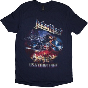 Judas Priest Painkiller US Tour 91 Navy Blue L Риза (JPTEE12MN03)