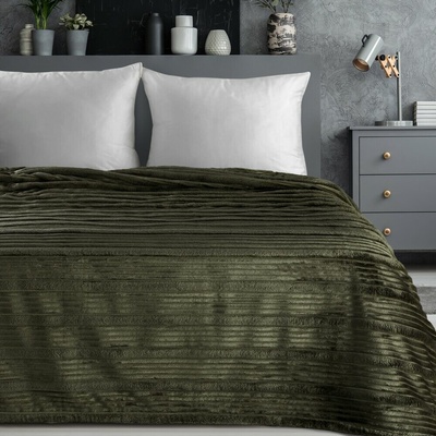 Eurofirany Deka NINA flano olivová Polyester 150x200