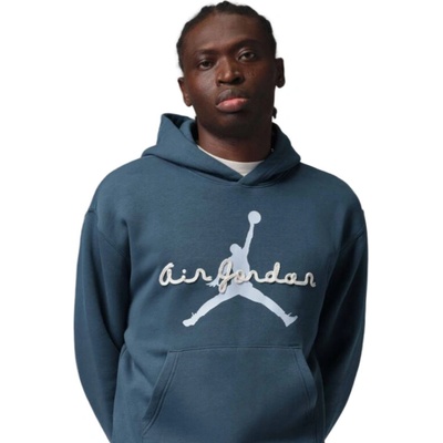 mikina s kapucí NIKE-JORDAN J BRK FLC AJ6 PO HD BB Modrá