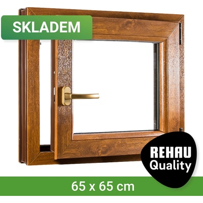 SKLADOVÁ-OKNA.cz REHAU Smartline+, otvíravo-sklopné pravé 650 x 650
