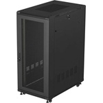 Lanberg 19" 27U 600x1000 стоящ рак кабинет с перфорирана врата черен (FF01-6027-23B)