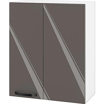 ИРИМ Горен ъглов кухненски шкаф Сити БФ-Антрацит гланц-05-17 60 см