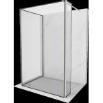 Mexen Kioto душ кабина Walk-in 120 x 110 x 40 cm, черна рамка, четката никел - 800-120-110-221-97-70-040 (800-120-110-221-97-70-040)