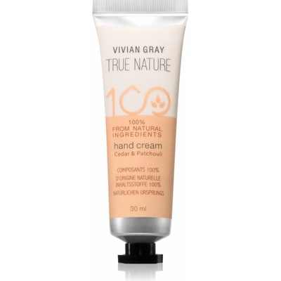 Vivian Gray True Nature Cedar & Patchouli hydratačný krém na ruky 30 ml