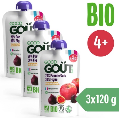 Good Gout BIO Jablko a fíky 3 x 120 g