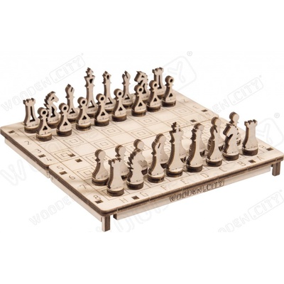 Wooden City šachy a dáma 2v1