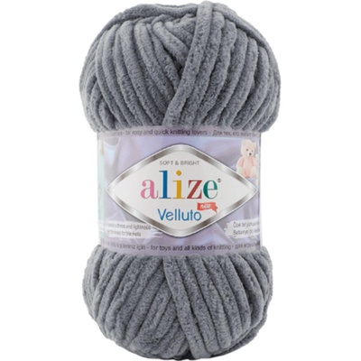 Alize Příze Velluto 535 středně šedá