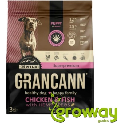 Grancann Chicken & Fish with Hemp seeds Puppy all breeds 3 kg