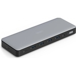 ASSMANN 13-портова USB-C докинг станция, макс. 4K/60Hz с HDR, HDMI, DP, макс. 3 монитора (MST), USB-C 3.2 Gen 2, Gigabit Ethernet (макс. 2.5G), Аудио, DC 150W (DA-70918)