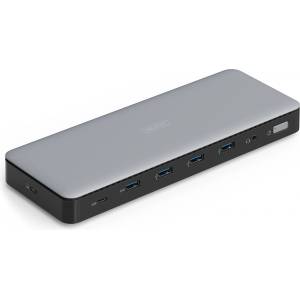 ASSMANN 13-портова USB-C докинг станция, макс. 4K/60Hz с HDR, HDMI, DP, макс. 3 монитора (MST), USB-C 3.2 Gen 2, Gigabit Ethernet (макс. 2.5G), Аудио, DC 150W (DA-70918)