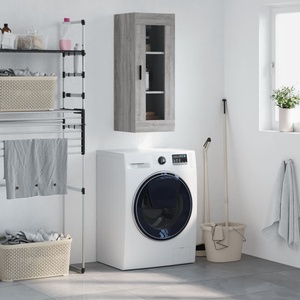 vidaXL Стенен шкаф сив сонома 34, 5x34x90 см (828930)