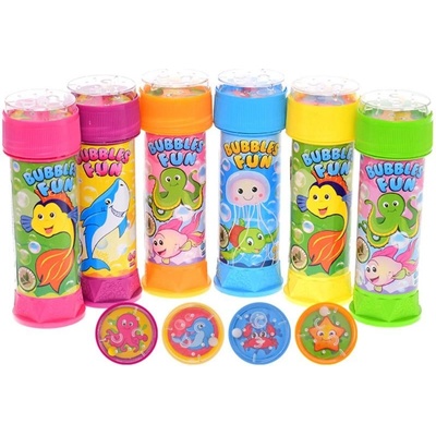 Bublifuk mořská zvířátka 60ml dětský bublifukovač s hrou