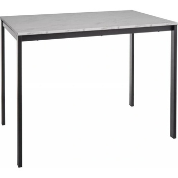 Textilomanie RAMOD Čierny jedálenský stôl 100 x 60 cm biely mramorový dekor