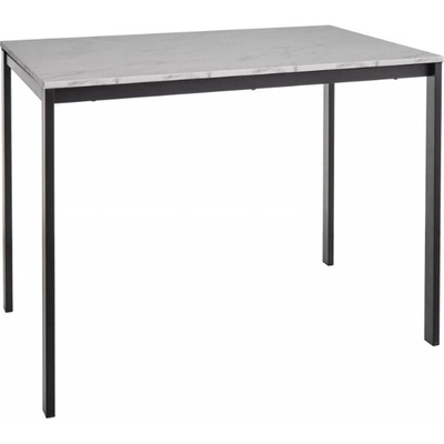 Textilomanie RAMOD Čierny jedálenský stôl 100 x 60 cm biely mramorový dekor