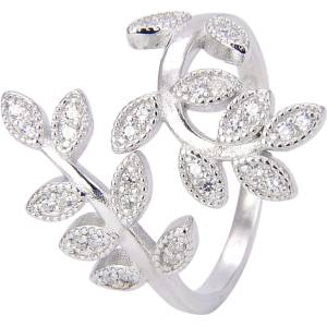 Silenti Jewelry Сребърен пръстен "Цвете" - 10 - 62 мм (19.7мм диам. )