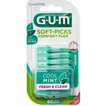 GUM Soft-Picks Comfort Flex Mint gumové mezizubní kartáčky s mátou Medium 40 ks