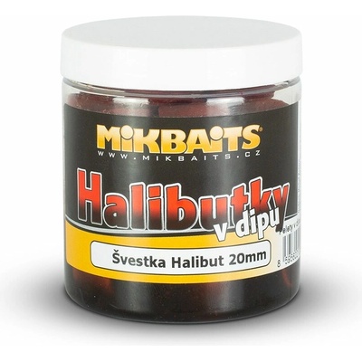 Mikbaits Pelety Halibutky v Dipe 250ml 20mm Jahoda Halibut