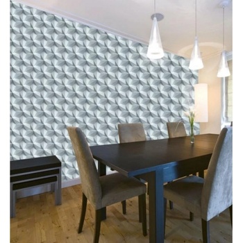 DIMEX ART s. r. o Луксозна флизелинова тапета сиво оригами 3d