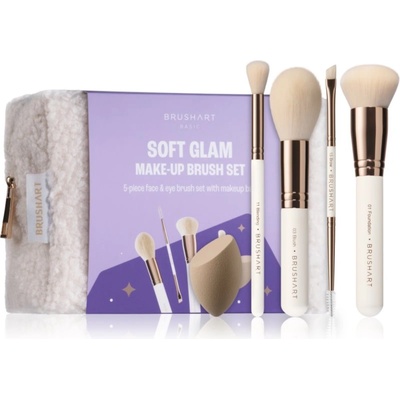 BrushArt Basic Soft Glam make-up brush set Комплект четки с чантичка