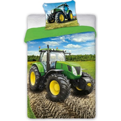 FARO Obliečky Traktor zelený Bavlna 140x200 70x90